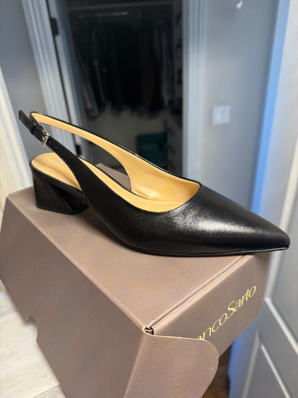 Franco Sarto block kitten heel